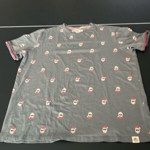 Free planet men's large cool santa tee, short sleeve- ugly sweater party tee